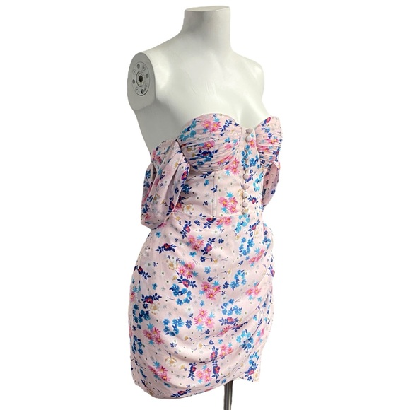 Adierlina off shoulder Pink Blue Coquette corset Small Mini Micro party dress - Picture 6 of 9